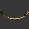 Ancient Golden Decorative Weapon With Intricate Carved Patterns And Traditional Design
