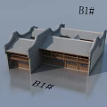 Various Ancient Architecture Models Featuring Traditional Roof Structures And Building Components 3d model