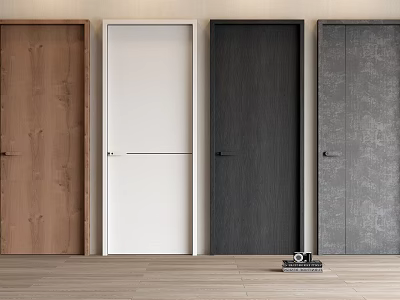 Modern Interior Hinged Doors In Various Materials And Colors For Home Design 3d model