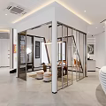 Gabriel Modern Showroom Interior Design With Display Wall And Product Display Areas