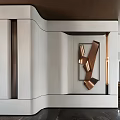 Stylish Modern Wall Decor With Metallic Copper Geometric Design For Contemporary Interiors