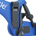 COOGHI Blue Folding Bicycle With Modern Design Lightweight Frame And Black Wheels