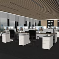 Modern Public Office Space With Open Layout Desks Office Chairs And Natural Lighting
