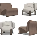Modern single sofa 3d model