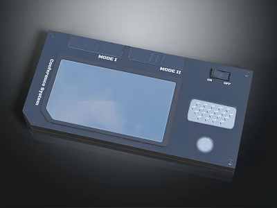Control Panel With Mode Selection Channel Display Screen Buttons And Knob 3d model