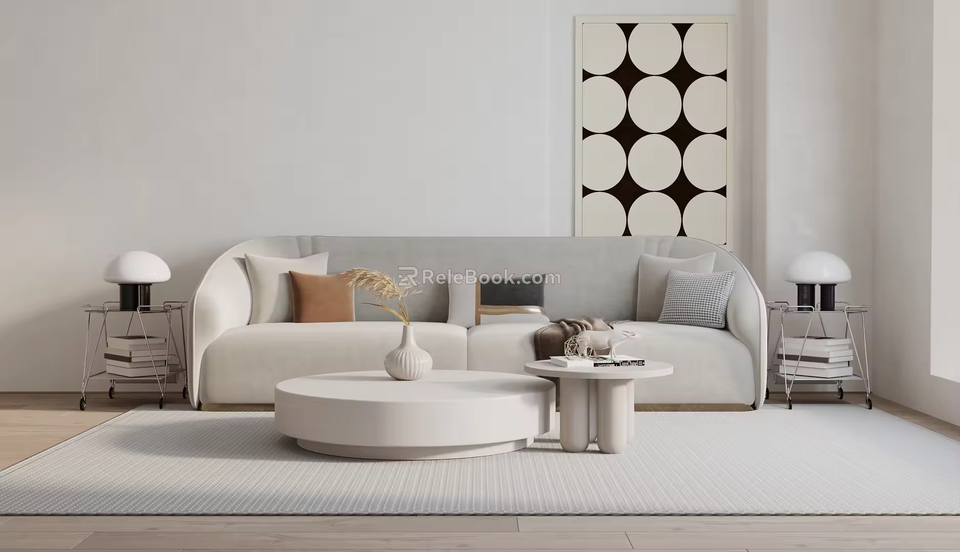 Modern double sofa 3d model