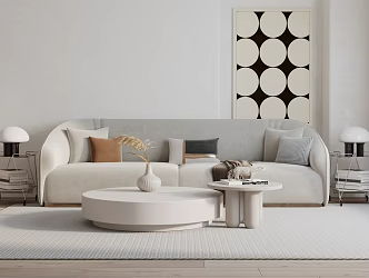 Modern double sofa 3d model