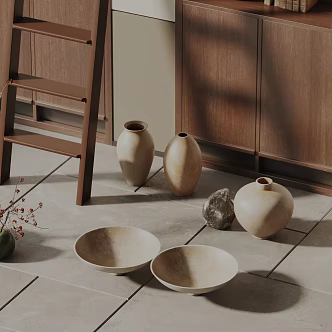 Quiet Pottery Pot Ornaments 3d model