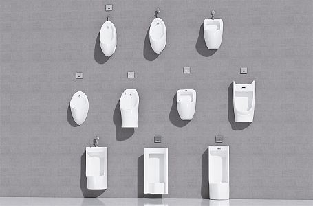 Modern Urinal Sanitary Ware Induction Urinal Bathroom Products Public Urinal 3d model