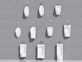 Modern Urinal Sanitary Ware Induction Urinal Bathroom Products Public Urinal 3d model