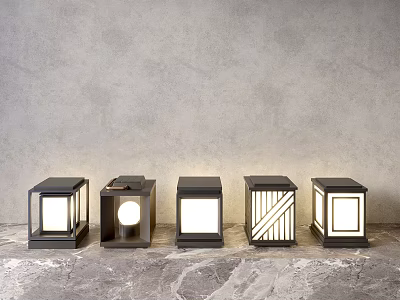 Landscape lights outdoor lights lawn lights lawn lights garden floor lights garden lights creative landscape lights 3d model