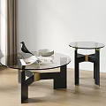 Modern Minotti coffee table combination side several round several 3d model
