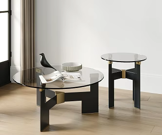 Modern Minotti coffee table combination side several round several 3d model
