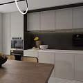Modern Living Dining Area With TV Wall Shelves Marble Floor And Coffee Table Decorations