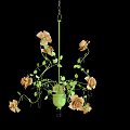 Diverse Green Chandeliers Featuring Flower Decorations Candle Shapes And Colorful Ornaments