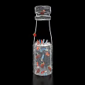 Tea Break Area Featuring Transparent Container With Strawberries And Colorful Straws
