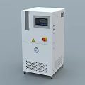 White Industrial Equipment with Digital Display Control Panel Mobile Wheels Ventilation Grilles and Pressure Gauge