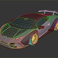 Modern sports car 3d model