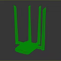 Wireless Router With Four High Gain Antennas White Compact Design For High Speed Internet Connectivity