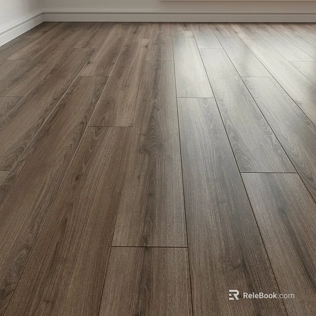Natural Wooden Flooring With Smooth Texture And Warm Brown Surface Finish 3d model 