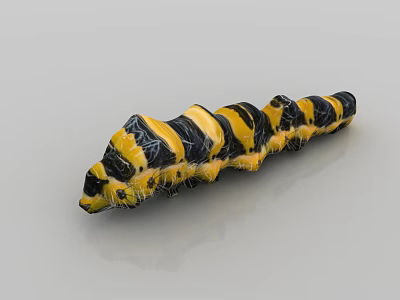 caterpillar worm meat insect pest 3d model
