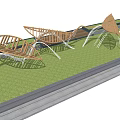 Modern Corridor Frame Leaf Shape Corridor Frame 3d model
