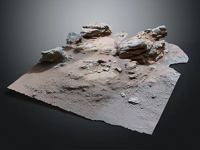 Natural Wood Stone Collection Featuring Raw Rocks And Earthy Texture 3d model