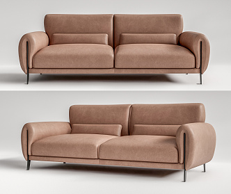 Modern double sofa 3d model