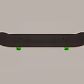 Black Skateboard Play Equipment With Green Wheels And Smooth Durable Surface Design