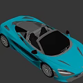 Blue Convertible Sports Car With Sleek Exterior Design And Alloy Wheels