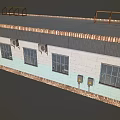 Single story Rural Self-built House Exterior With Multiple Windows Front Door And Decorative Roof Railing