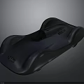 Sleek Deep Blue Concept Racing Car With Aerodynamic Design And Single Seat