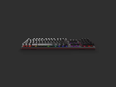 Ergonomic RGB Backlit Mechanical Keyboard With Customizable Keys And Aluminum Frame 3d model