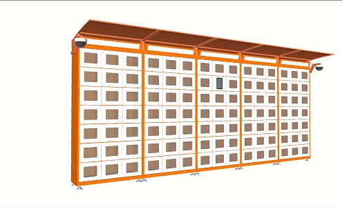 Modern takeaway cabinet 3d model