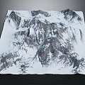Garden Landscape Design With Snow Covered Mountain Model And Scenic Natural Elements