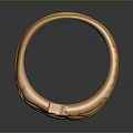 Luxury Gold Snake Design Coiled Bracelet With Textured Surface And Gemstone