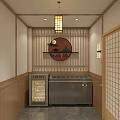Elegant Hotel Corridor With Wooden Shoji Doors Lantern Lighting And Minimalist Design