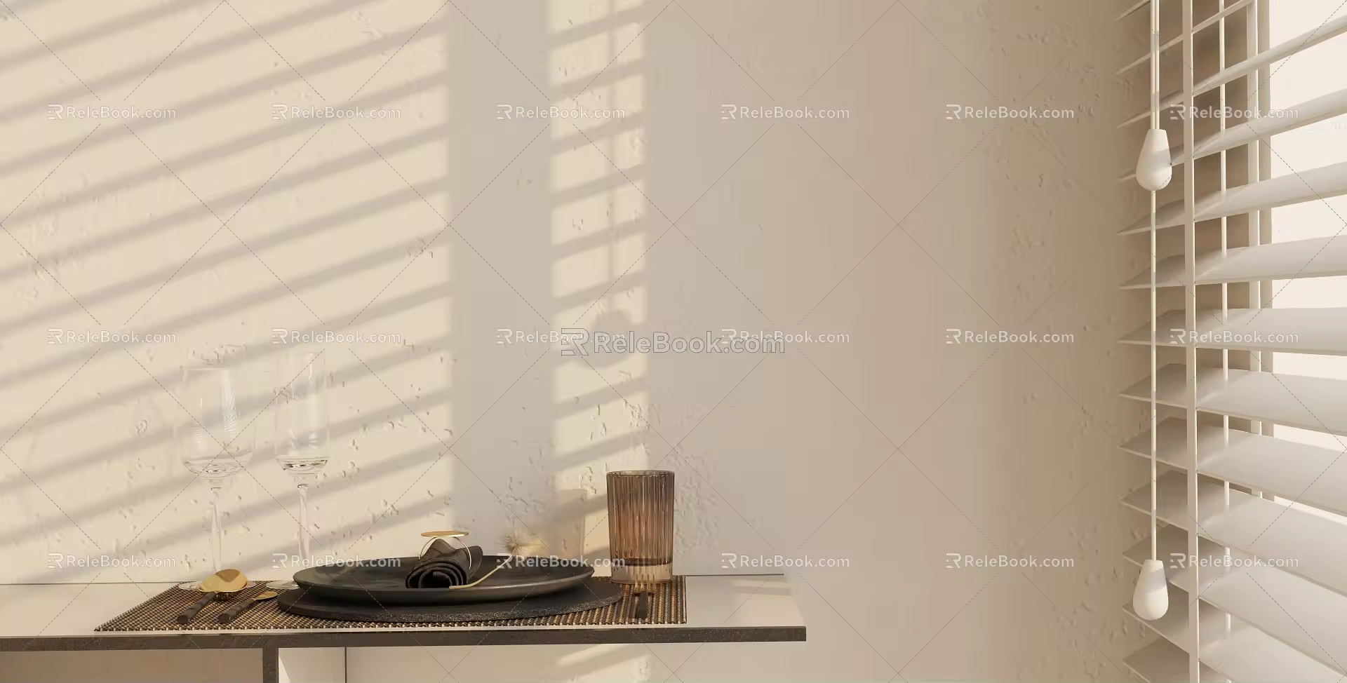 Modern Tableware Ornaments Combination 3d model