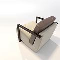 Modern Accent Chairs with Brown Green Backrests Dark Wooden Arms and Beige Upholstered Seats