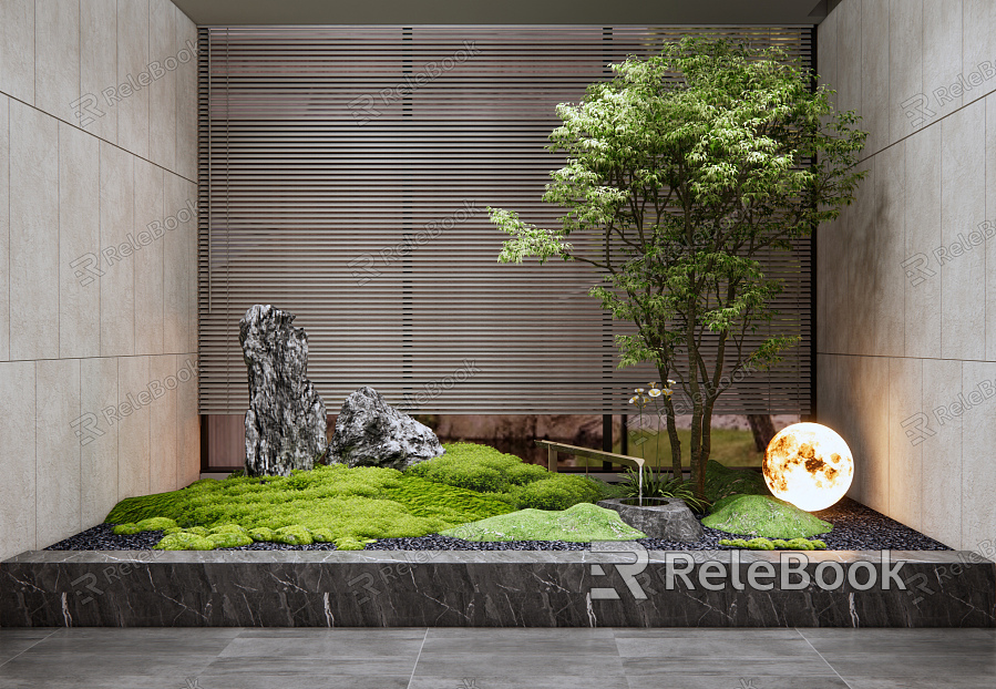 Modern landscape sketch interior landscape landscaping model