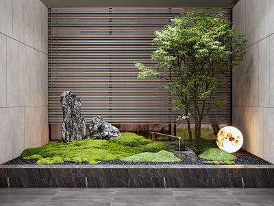 Modern landscape sketch interior landscape landscaping model