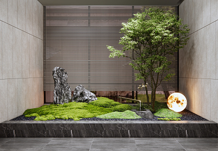 Modern landscape sketch interior landscape landscaping 3d model