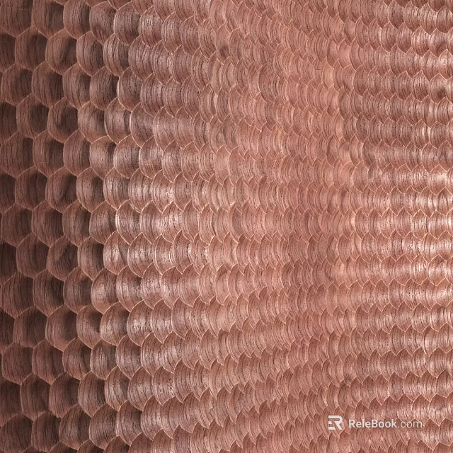 Structural Copper Colored Component With Hexagonal Honeycomb Texture Design 3d model 