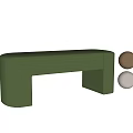 Modern Green And Brown Upholstered Sofa Bench With Curved Design For Home Decor