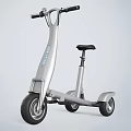 Silver Electric Three Wheel Scooter With Black Seat And Modern Design