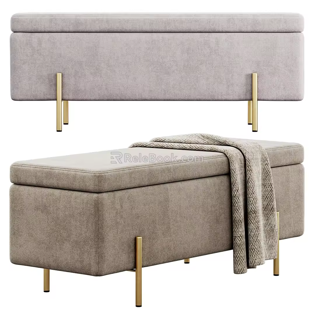 Sofa stool 3d model