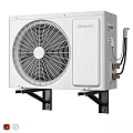 Climate Brand Air Conditioner Outdoor Unit With Fan Copper Pipes And Bracket Mounted