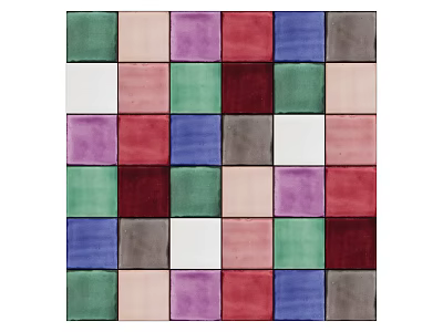 Vibrant Colorful Square Grid Pattern With Various Colors Abstract Art Design 3d model
