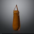 Orange Punching Bag With Top Handle Decorative Beads And Detailed Stitching