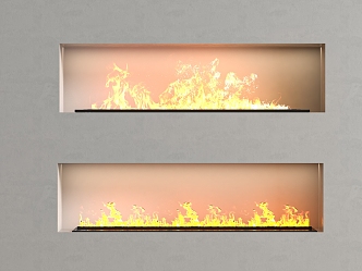 Fireplace Electronic Flame 3d model